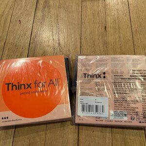 Thinx Moderate Cotton Bikini New Sz. M Black (2) Pairs